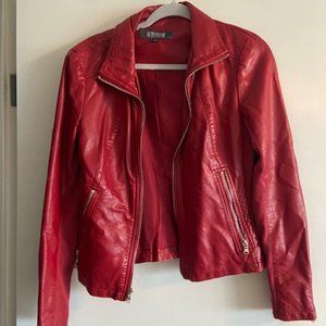 Kenneth Cole Reaction - Faux Leather Red Jacket